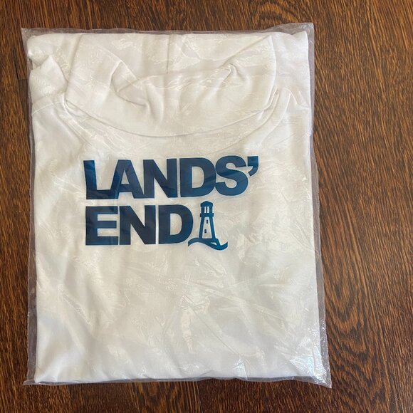 New In Package. Lands End White Turtleneck - Picture 1 of 2